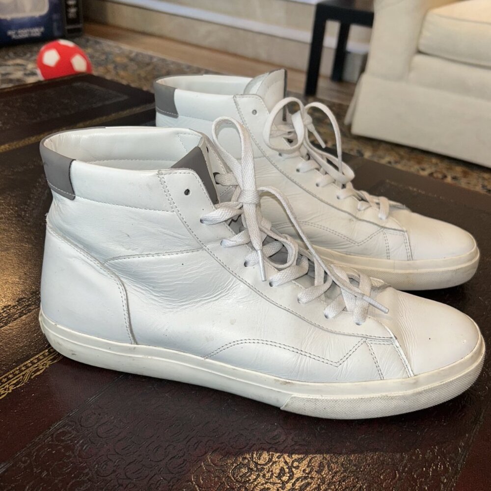 Vince Fitzroy High Top White Sneakers